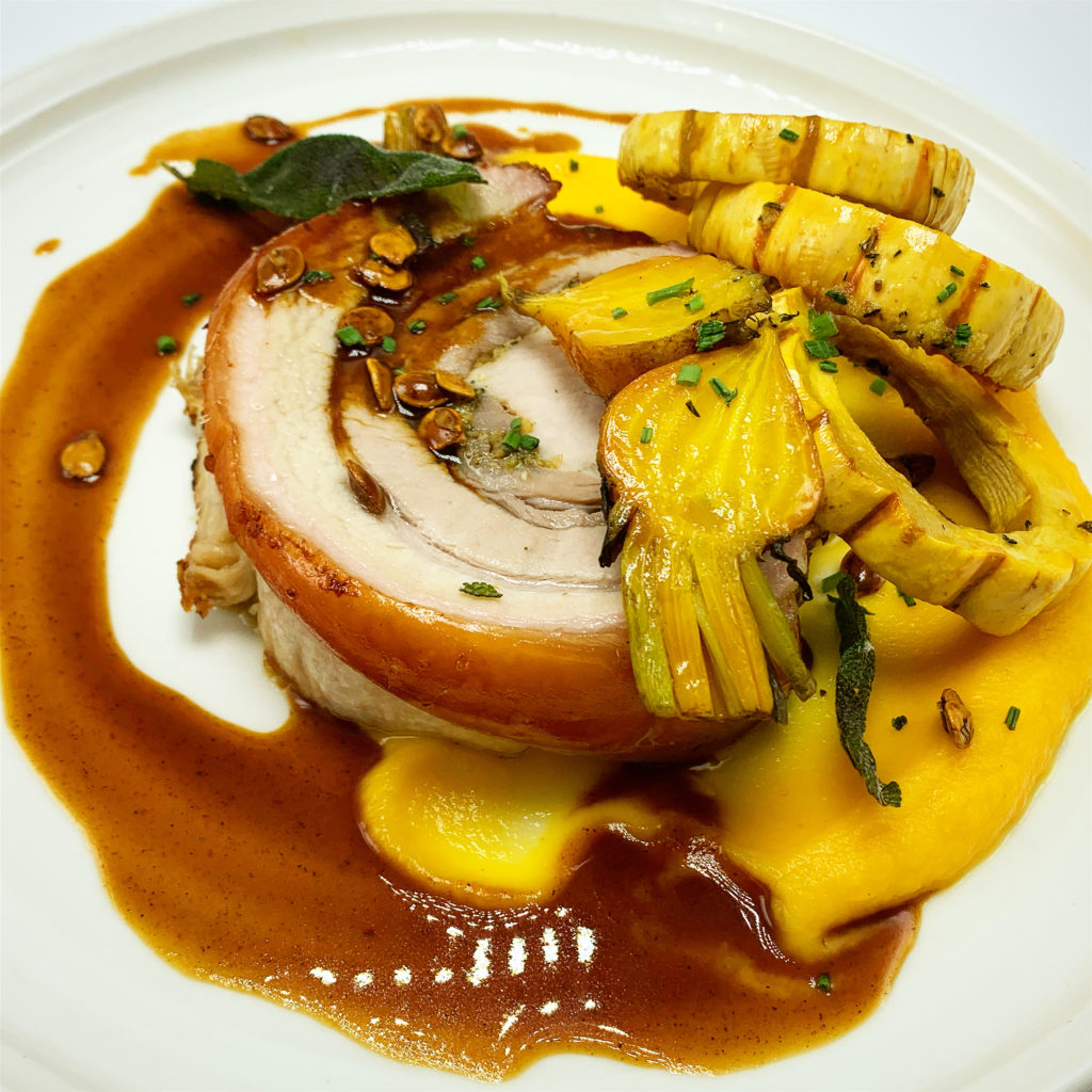 Porchetta and winter squash